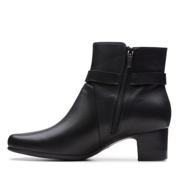 Clarks Womens Un Damson Mid Ankle Boots Black | UK-7026934